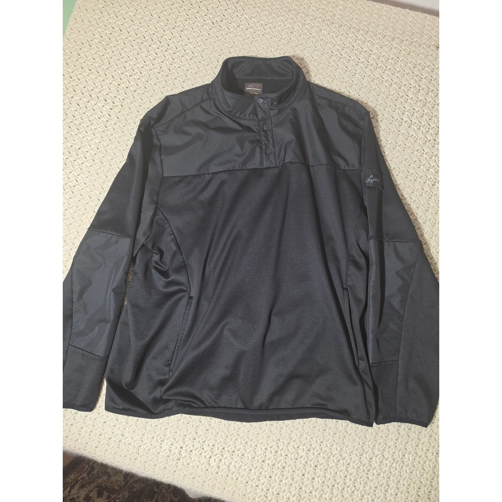 Greg Norman Hydrotech Pullover Mens XXL Black Excellent Snap Mock Neck Stretch